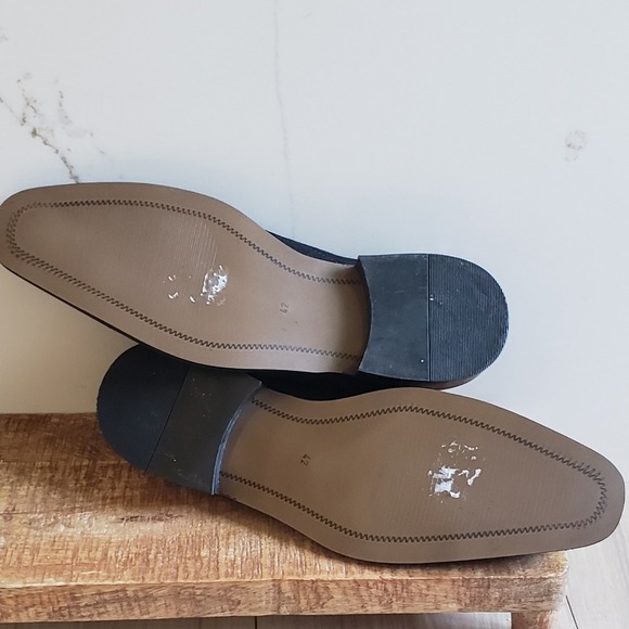 Girotti Oxford Shoes Mens 47 US13 Black Suede Patent Leather 6434 - Picture 3 of 5